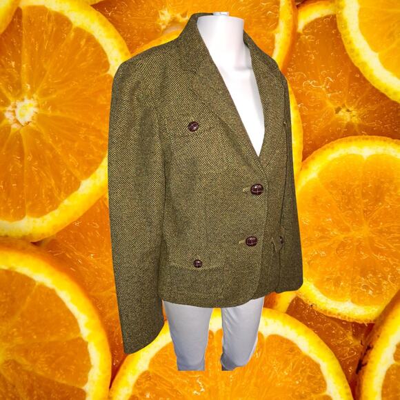 Jones New York Signature Women's Button Pockets‎ Tweed Coat Jacket Size 16 - Picture 1 of 10